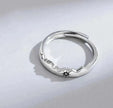 Sun Moon Couple Ring Sterling Silver Luxury Niche Design Sense Ring