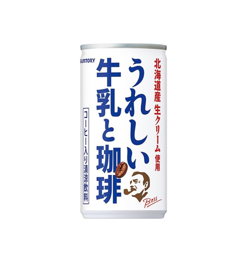 Suntory Boss Happy & Milk Coffee (185G) [Best Before Date: 2027.03]