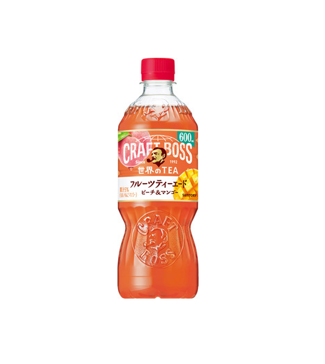 Suntory Craft Boss Fruit Tea Peach Ade & Mango (600ML) [Best Before Date: 2026.09]