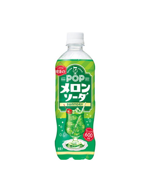 Suntory POP Melon Soda (600ML) [Best Before Date: 2026.10.01]