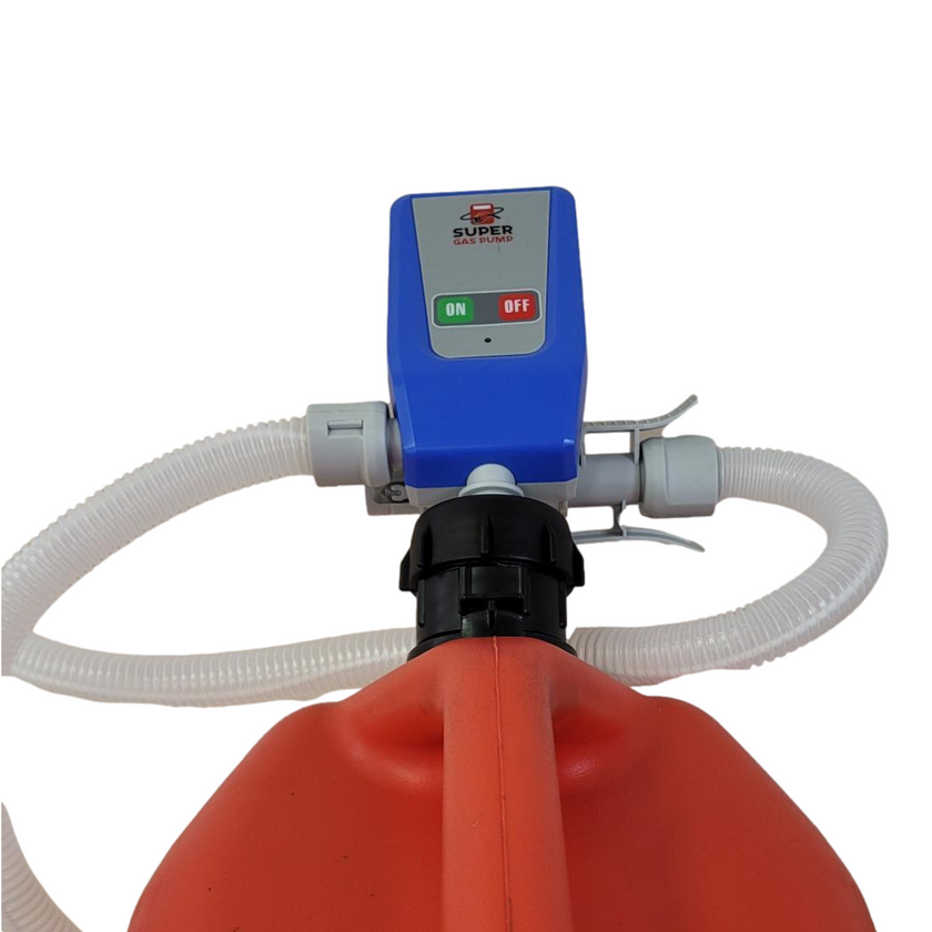 PumpMatic Super Gas Pump Fuel Transfer Pump for Gas, Diesel, Kerosene + 3 Power Sources w/ 4.25 Ft Hose