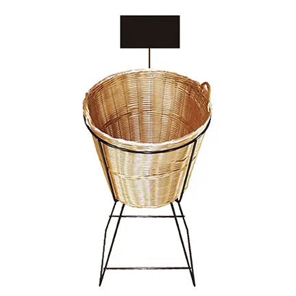 Support en métal avec panier en osier synthétique pour baguette