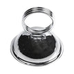 Support pour carte avec base ronde et pince en anneaux, plaqué nickel