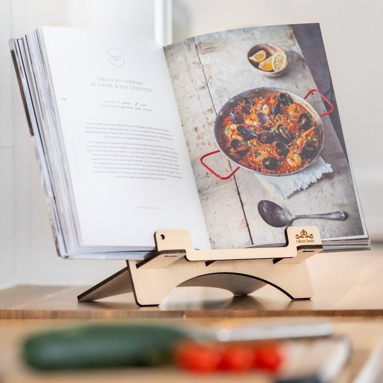 Support pour livre de recette 