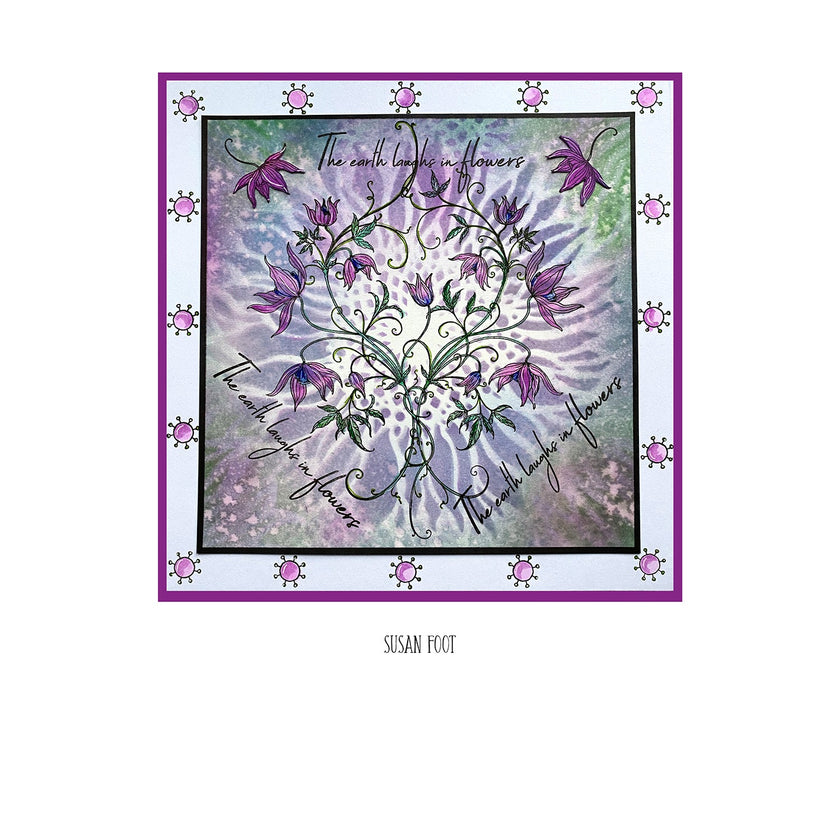 Pink Ink Designs Classic Clematis A5 Clear Stamp Set