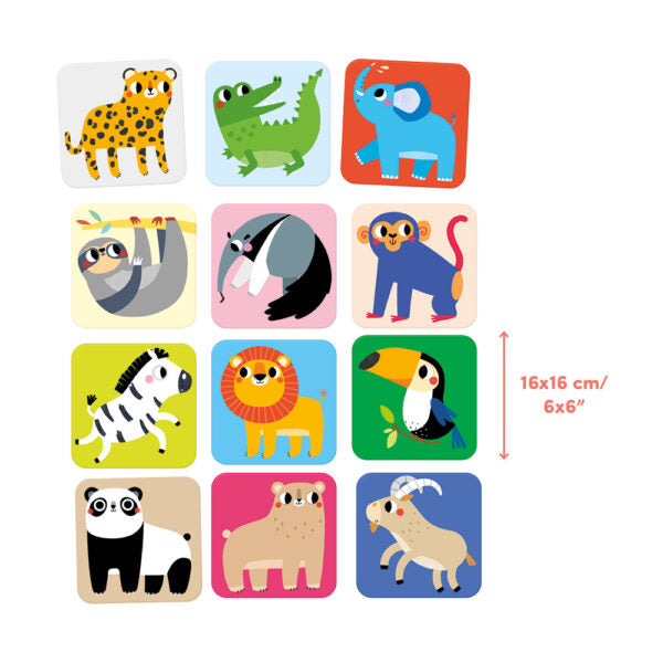 BANANA PANDA - SUUUPER SIZE - MEMORY GAME WILD ANIMALS 24 cards (2+)
