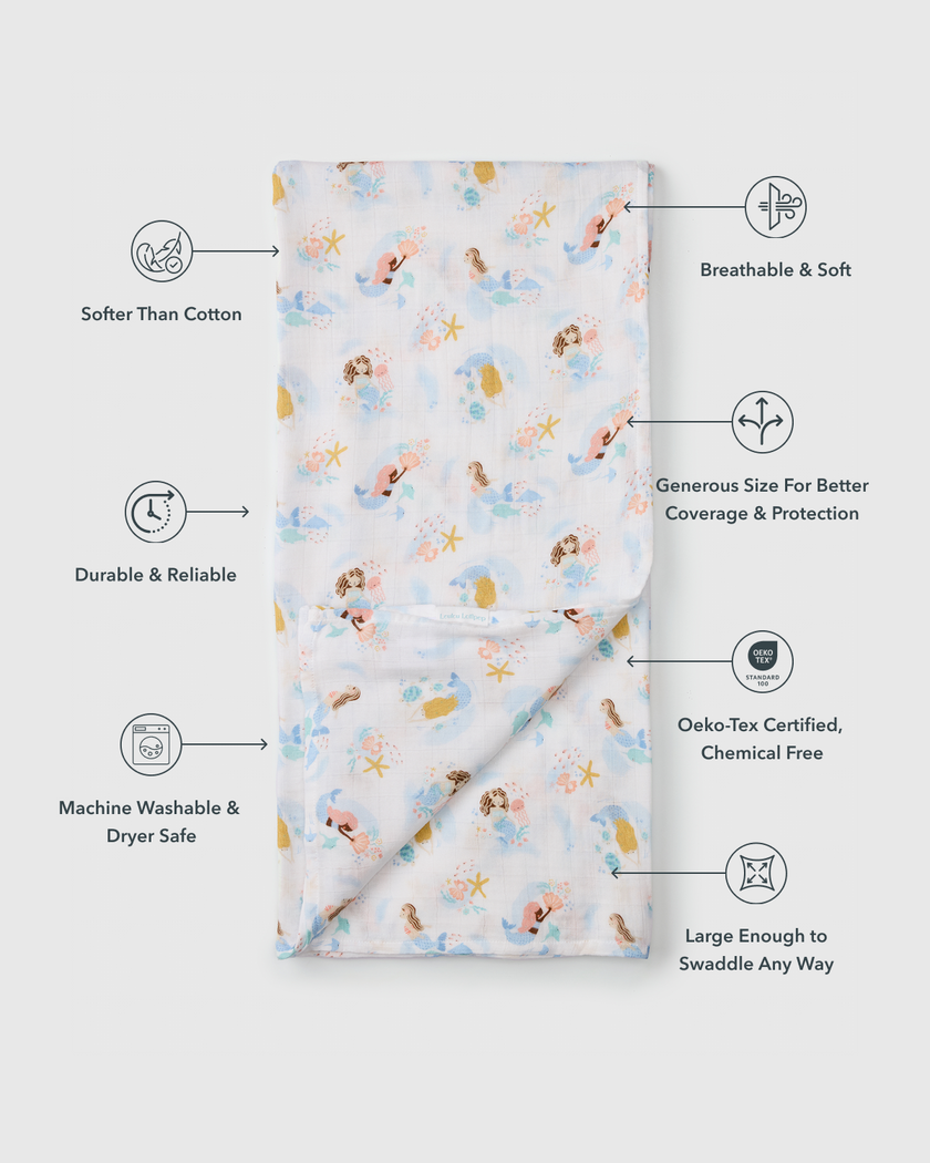 Muslin Swaddle - Mermaids