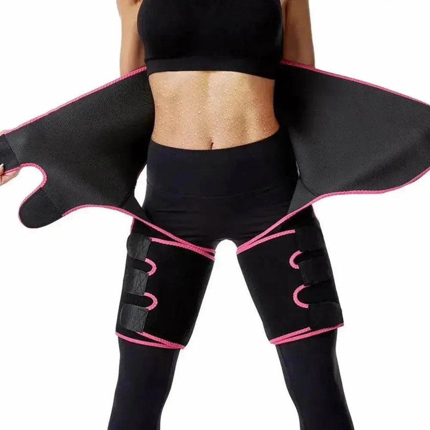 Sweat High Waist Thigh Trimmer Butt Lifter Shapewear Belt 3 In 1 Adjustable Belt