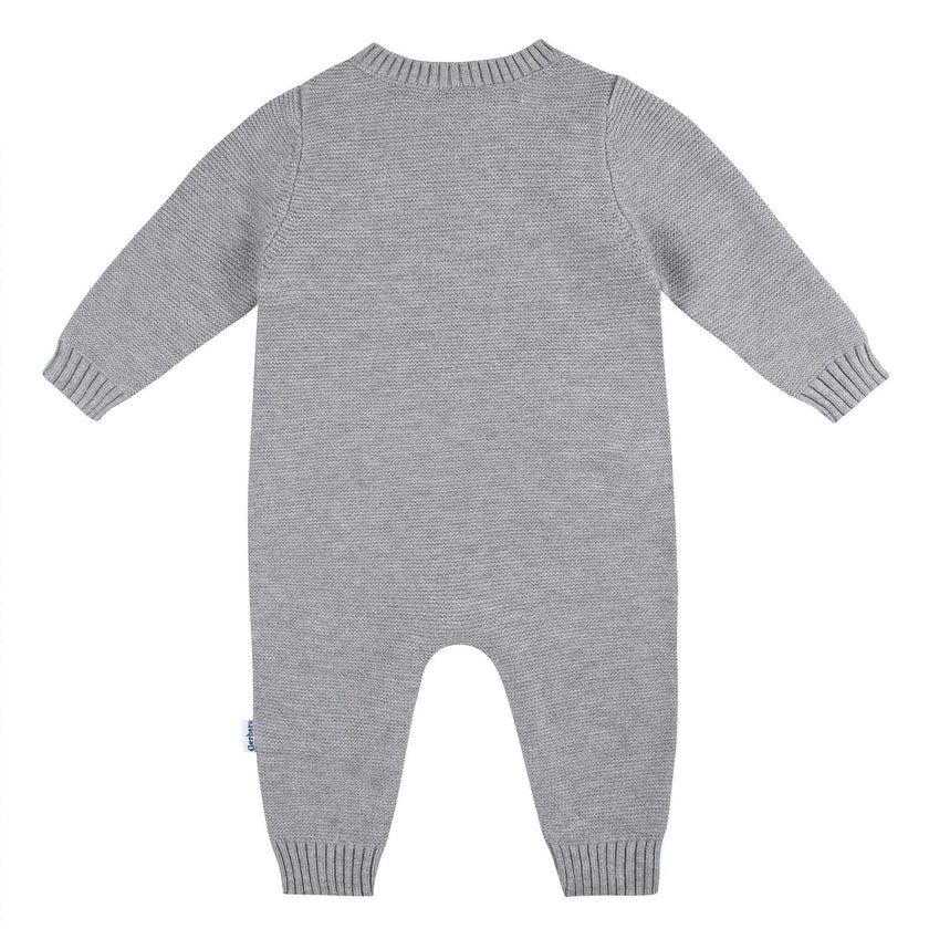Gerber 1 Pack Sweater Knit Romper - Boy - Raccoon