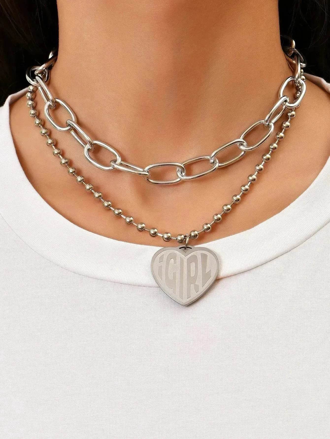 Sweet Commuter Student Necklace Pure Color Women's Jewelry