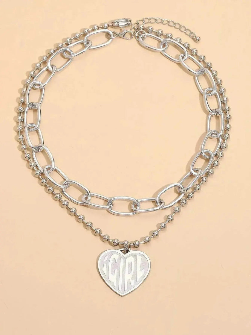 Sweet Commuter Student Necklace Pure Color Women's Jewelry