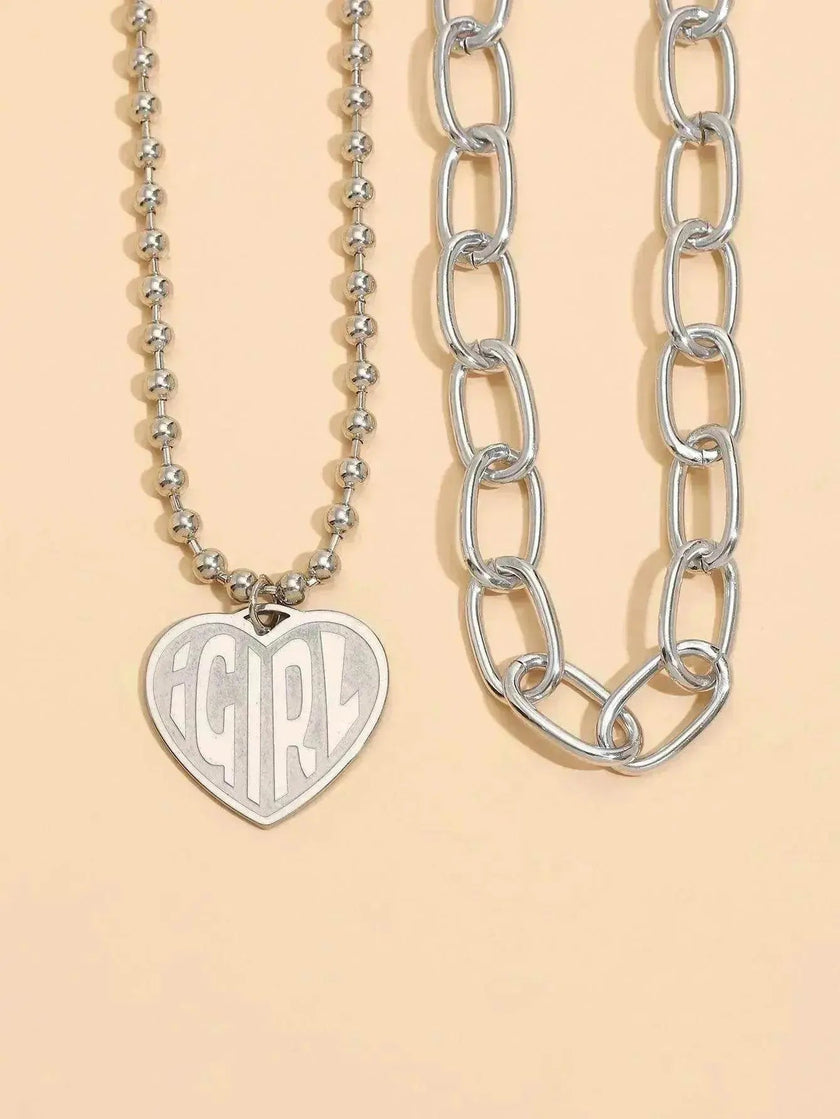 Sweet Commuter Student Necklace Pure Color Women's Jewelry