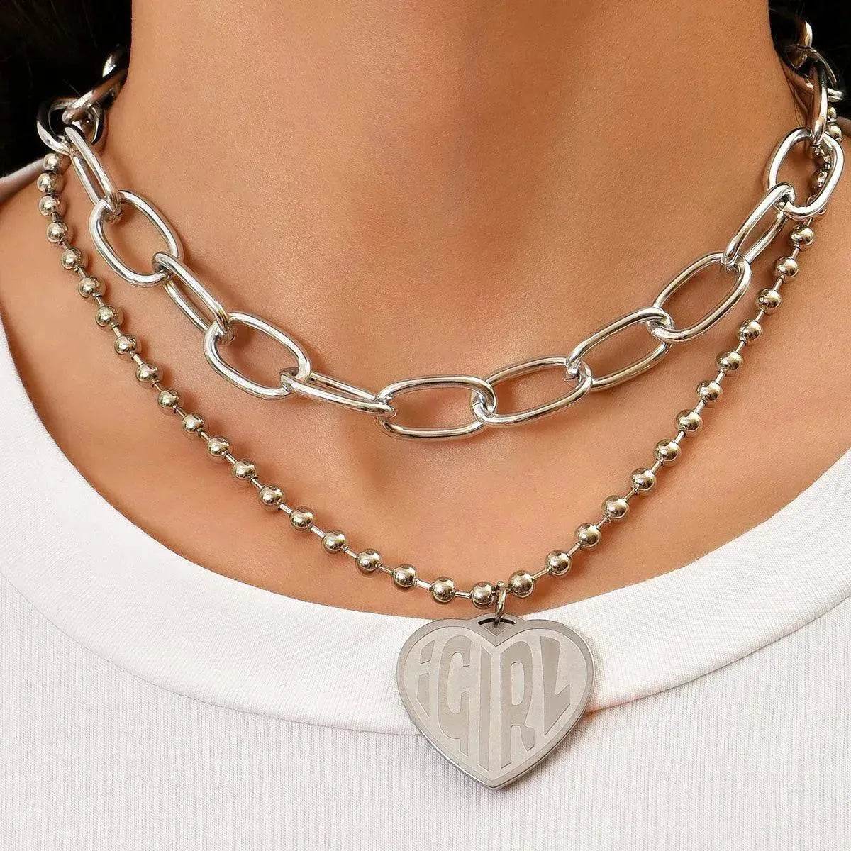 Sweet Commuter Student Necklace Pure Color Women's Jewelry
