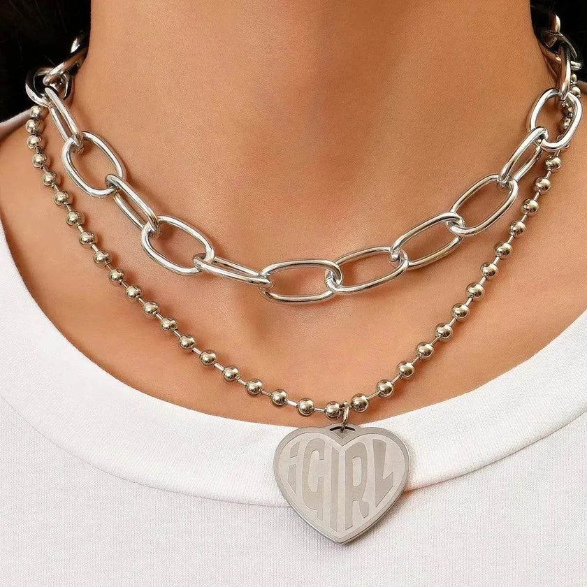 Sweet Commuter Student Necklace Pure Color Women's Jewelry