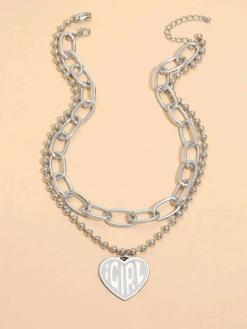 Sweet Commuter Student Necklace Pure Color Women's Jewelry