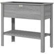 Outsunny Elevated Planter Paradise: Raised Bed Box with Shelf for Flowers, Vegetables, and Planter Box, Drain Holes, 36