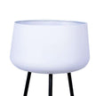 Tara - White Planter With Black Legs