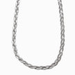 TARA Or Blanc (Couleur Argentée) : Collier à texture peau de serpent en forme de chevrons entrelacés.