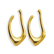 TARAJI Abstract Shaped Hoop Earrings in Gold