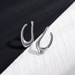 TARAJI Abstract Shaped Hoop Earrings in Silver