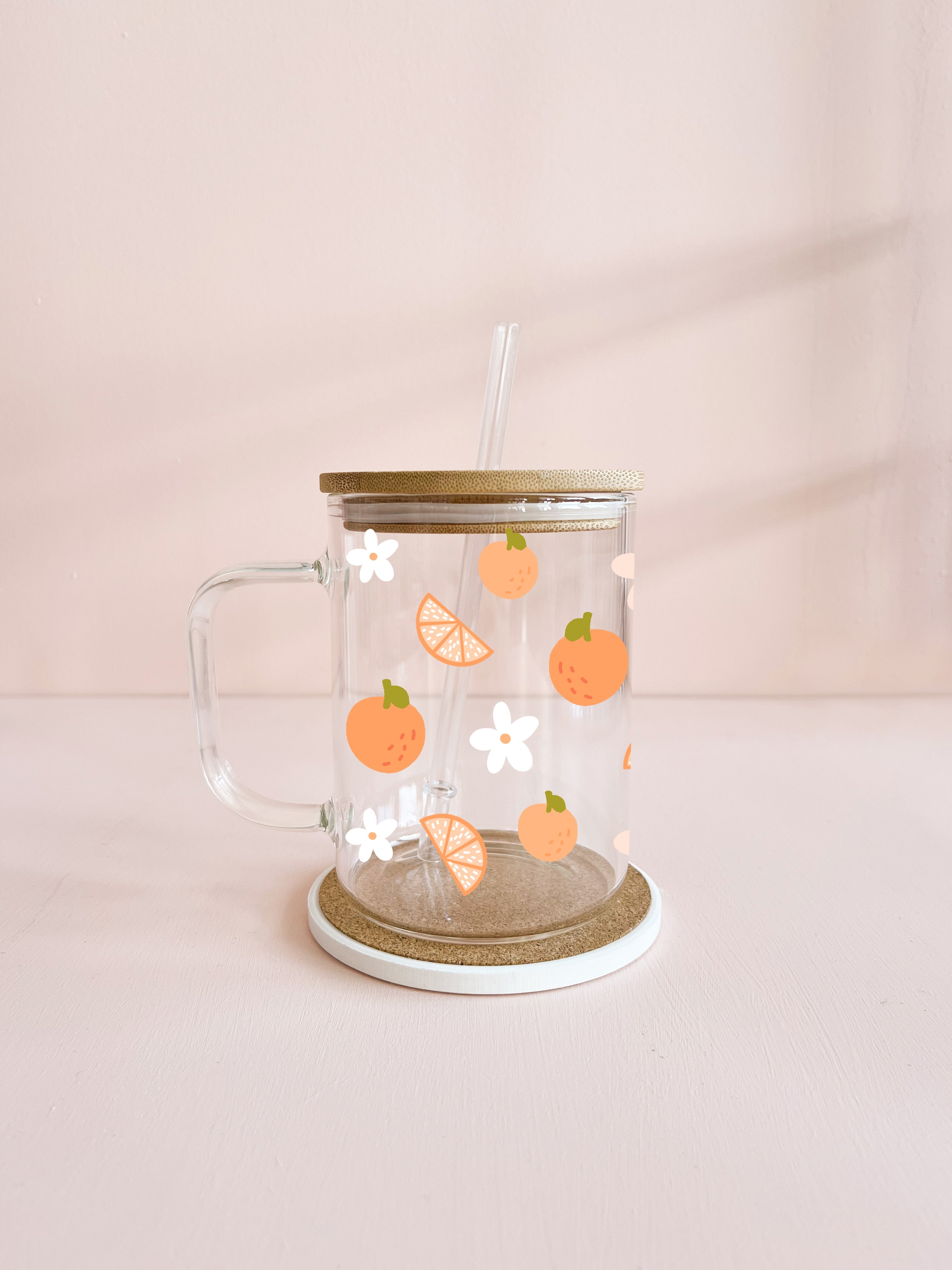 Tasse boho 17oz - fleurs et agrumes