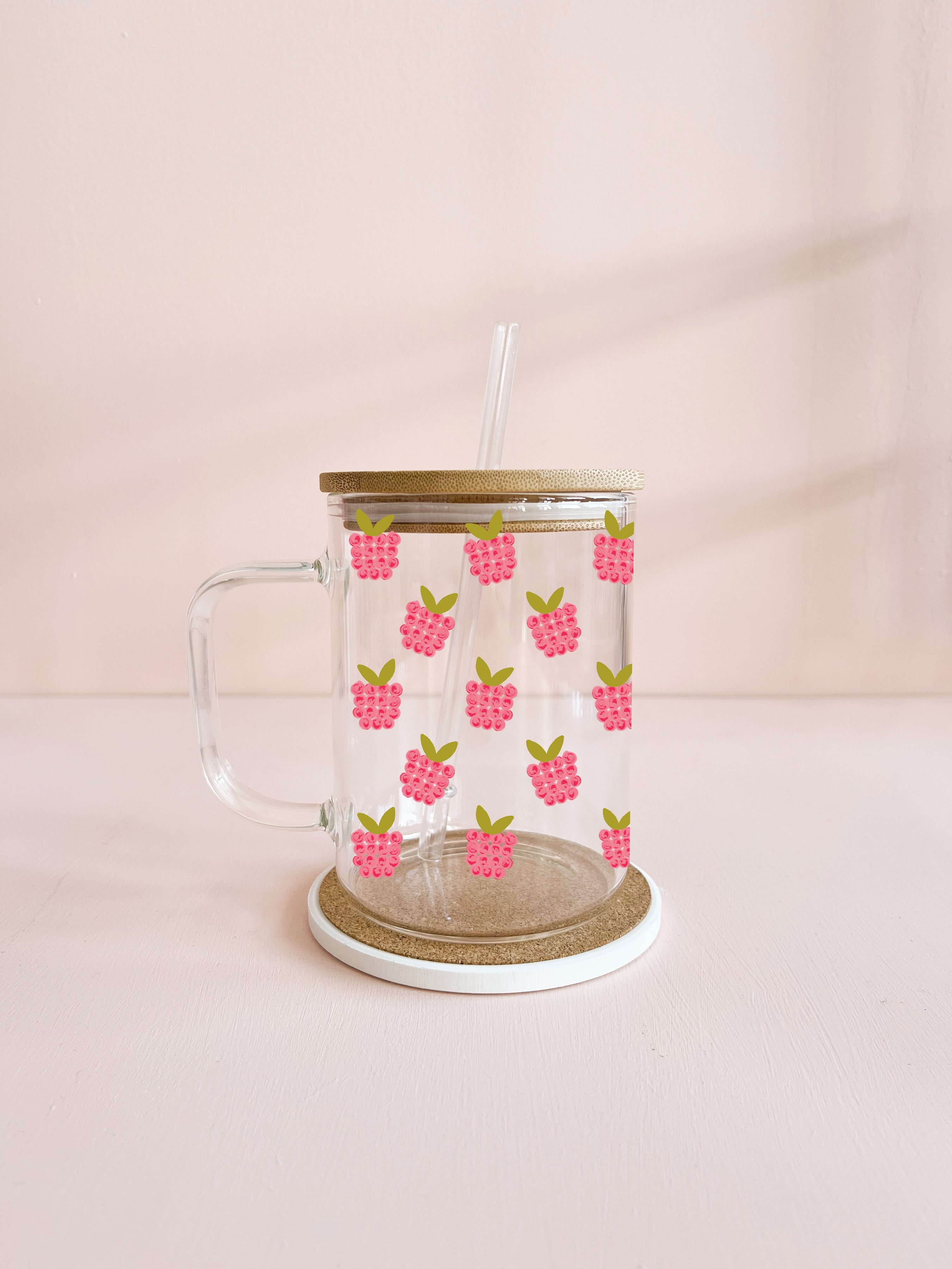 Tasse boho 17oz - framboises