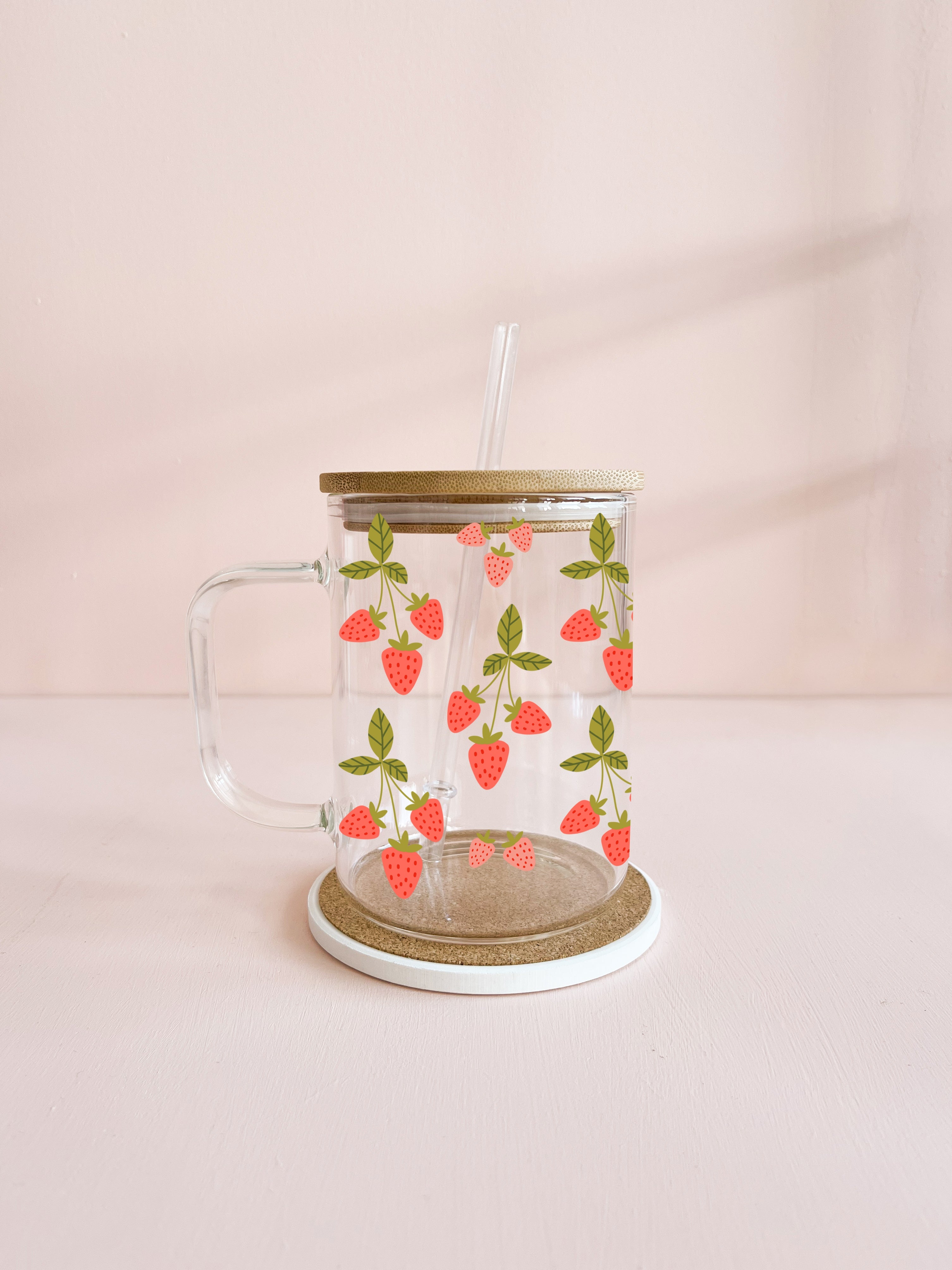 Tasse boho 17oz - Fraises du Québec