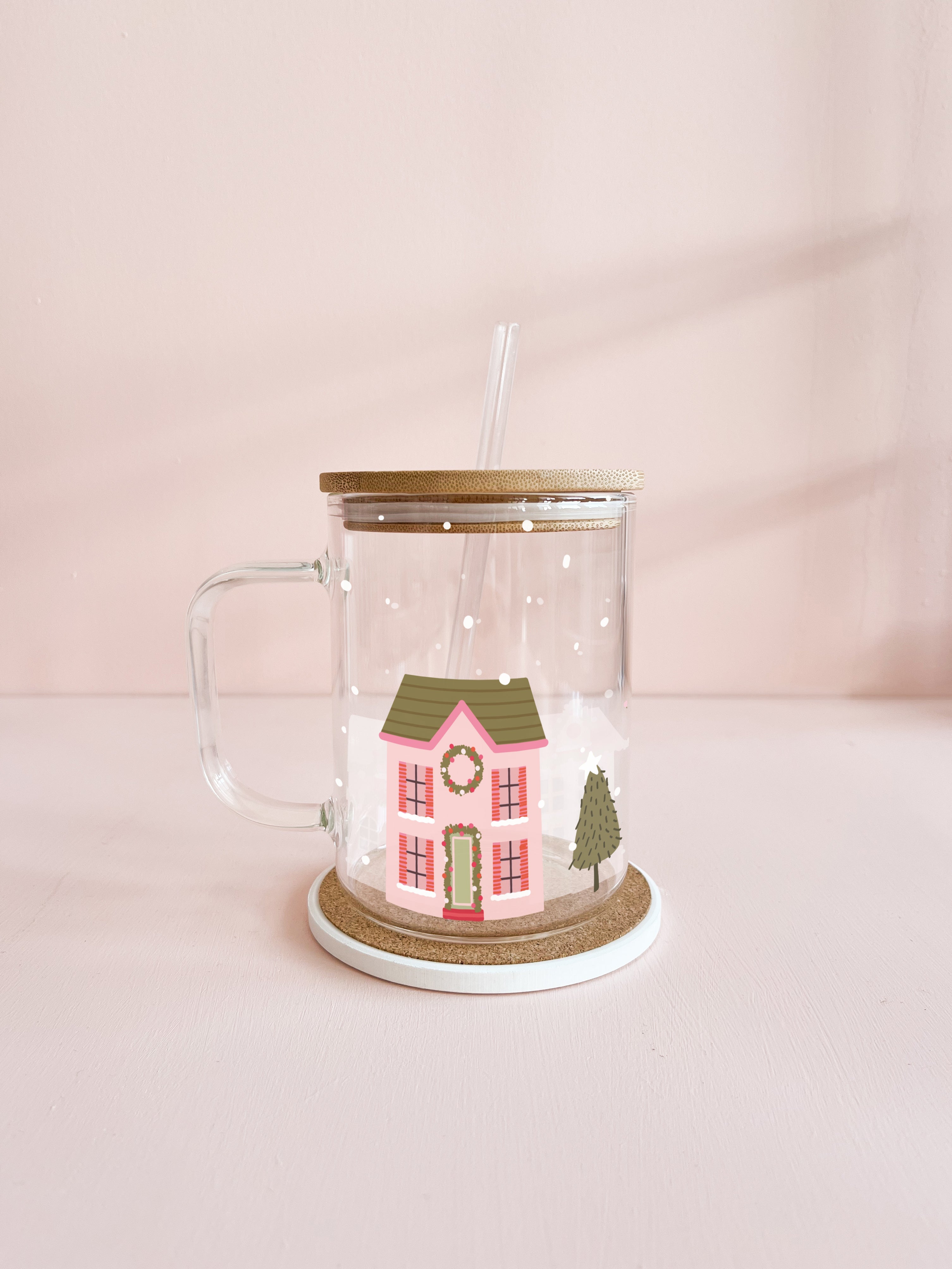 Tasse boho - village de Noël