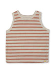 Loop Terry Tank Top | Rise Little Earthlings | Orange Stripe