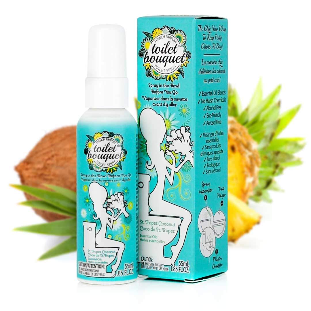 55 ml (1.9 oz), Tropez Coconut Bathroom Odor Eliminator| Toilet Bouquet™
