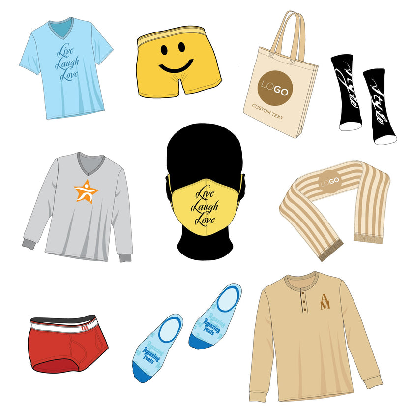 Apparel Mega Bundle - Mockup and Template - 25+ Apparel Total Files, 240+ Angles, Multiple Styles, Layered, Detailed and Editable Vectors in EPS, SVG, AI, PNG, DXF and PDF