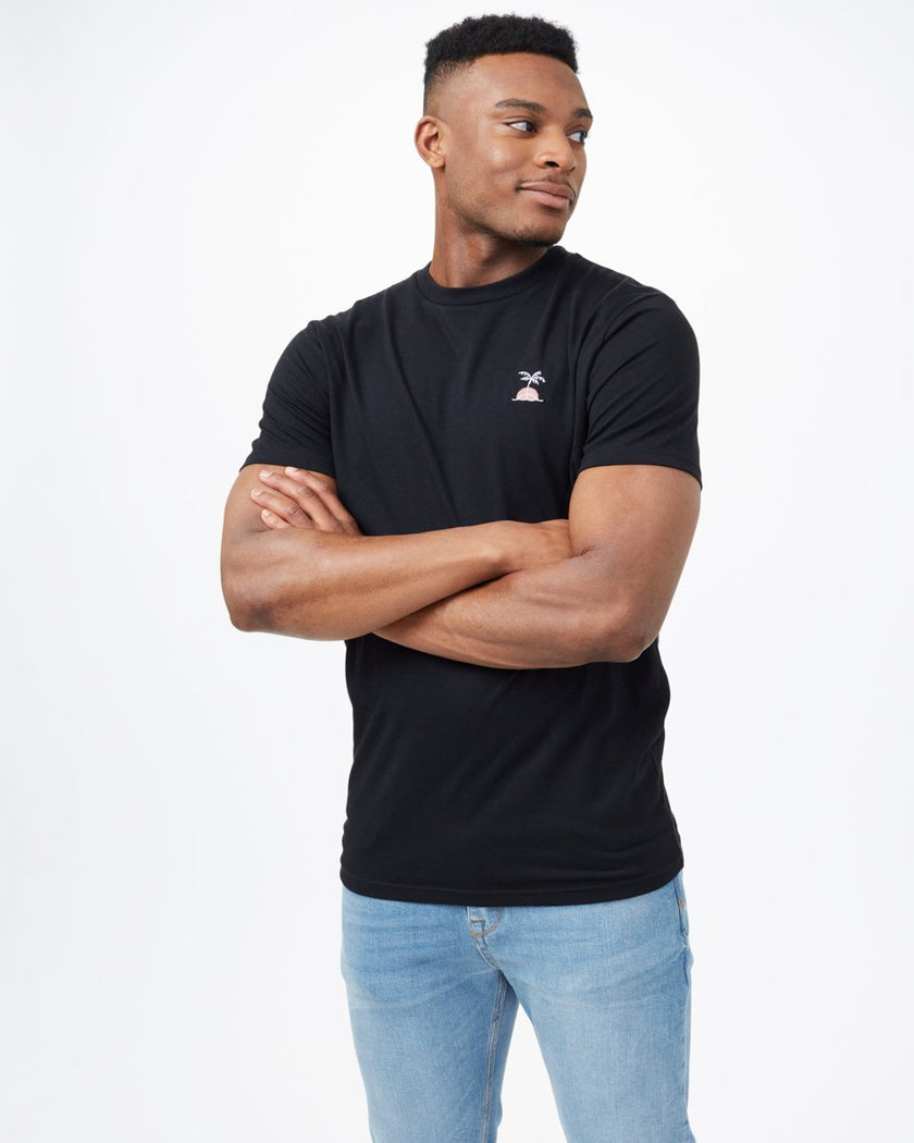 Palm Sunset Embroidery T-Shirt