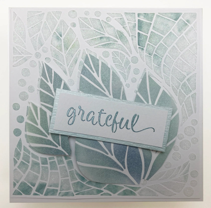 The Crafters Workshop 6x6 Stencil Abstract Leaves