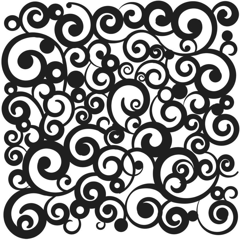 The Crafters Workshop 6x6 Stencil Cosmic Swirl