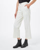 Twill Cropped Wide Leg Pant