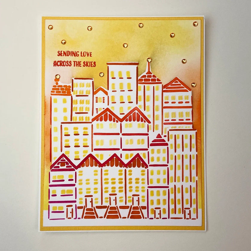 The Crafters Workshop A2 Layered Cityscape Buildings