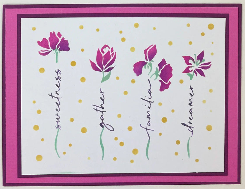The Crafters Workshop A2 Layered Word Flowers