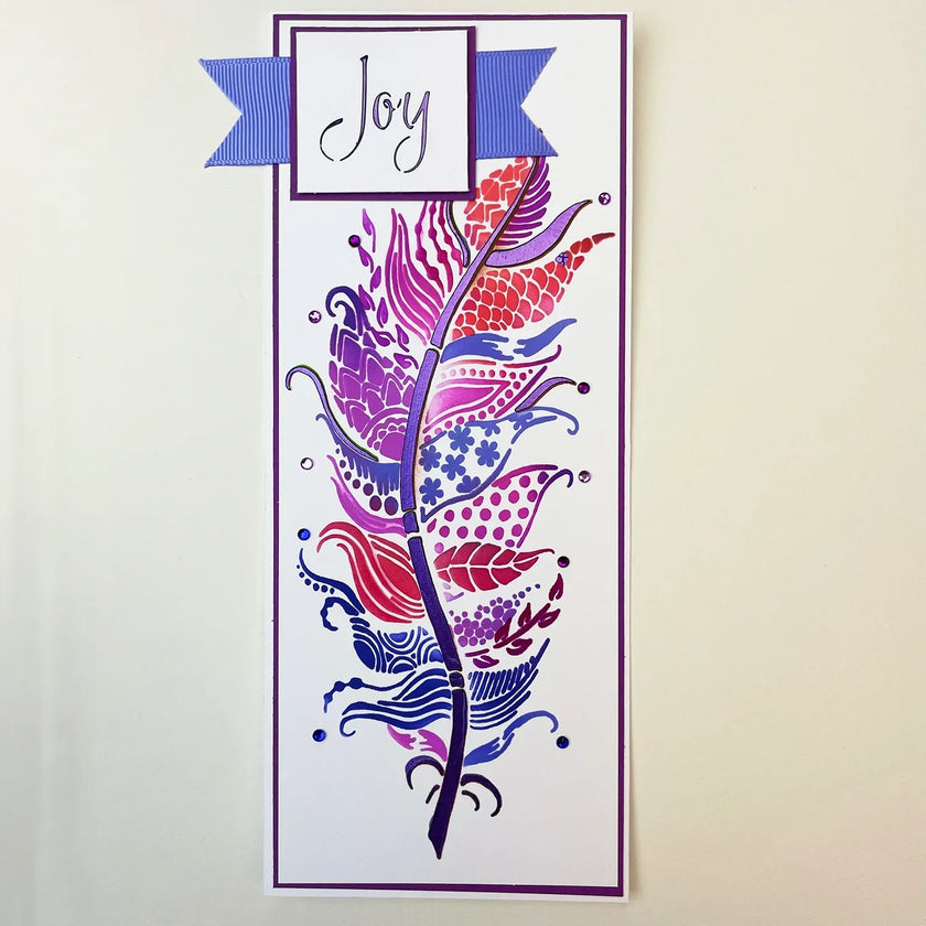 The Crafters Workshop Slimline Layered Joy Feather
