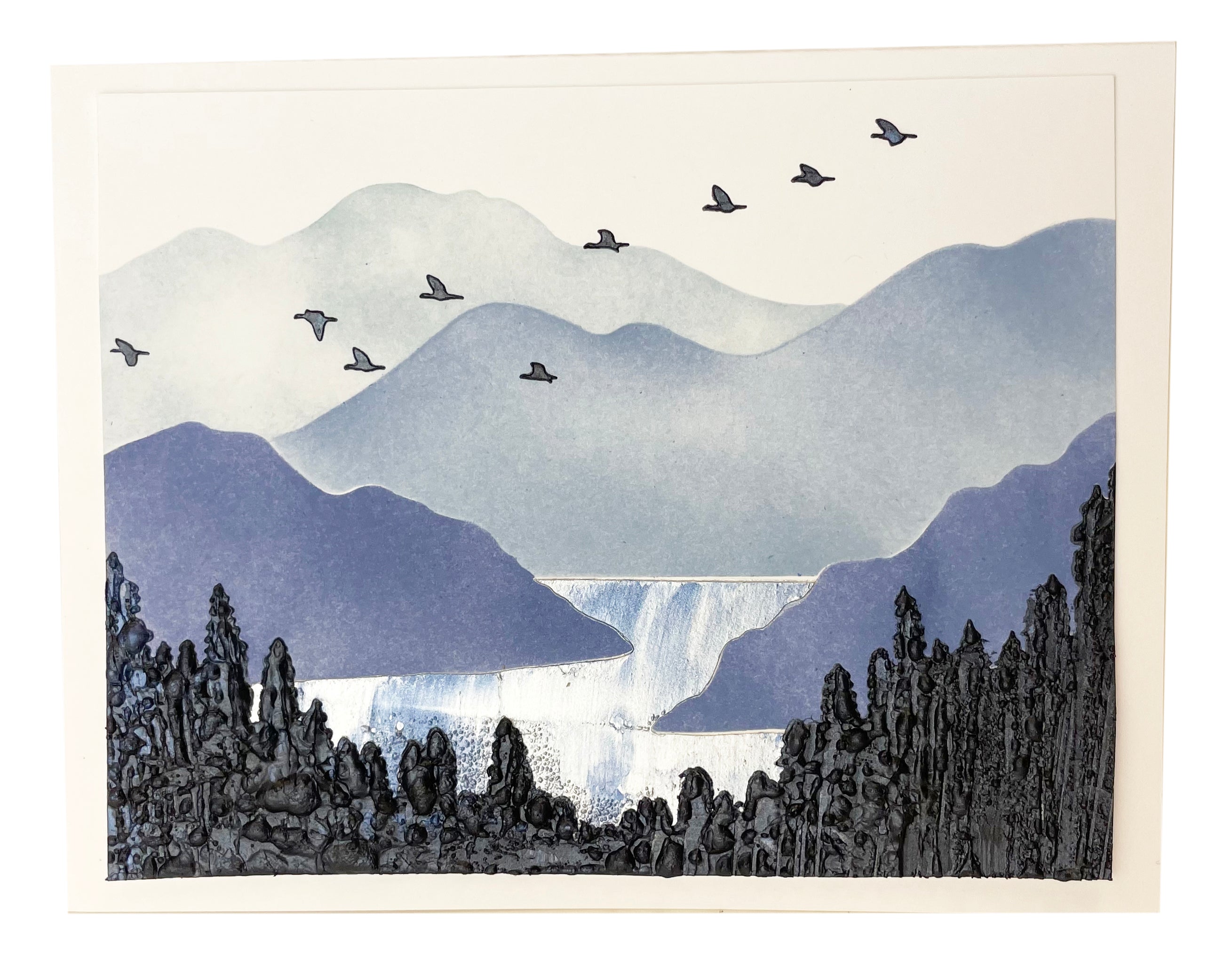 The Crafters Workshop A2 Layered Mountain Scene