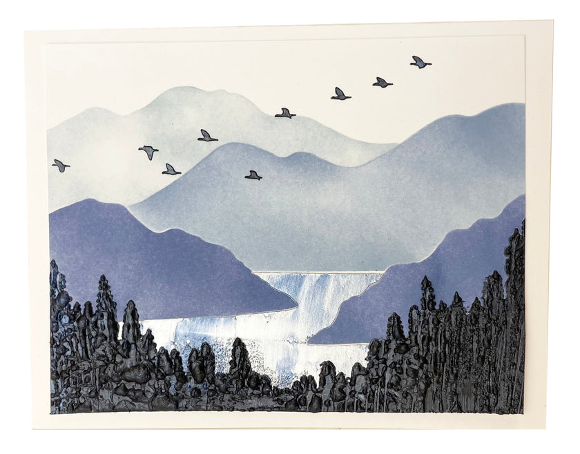 The Crafters Workshop A2 Layered Mountain Scene