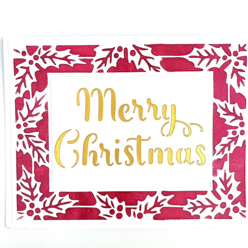 The Crafters Workshop A2 Holly Snowflake Frames