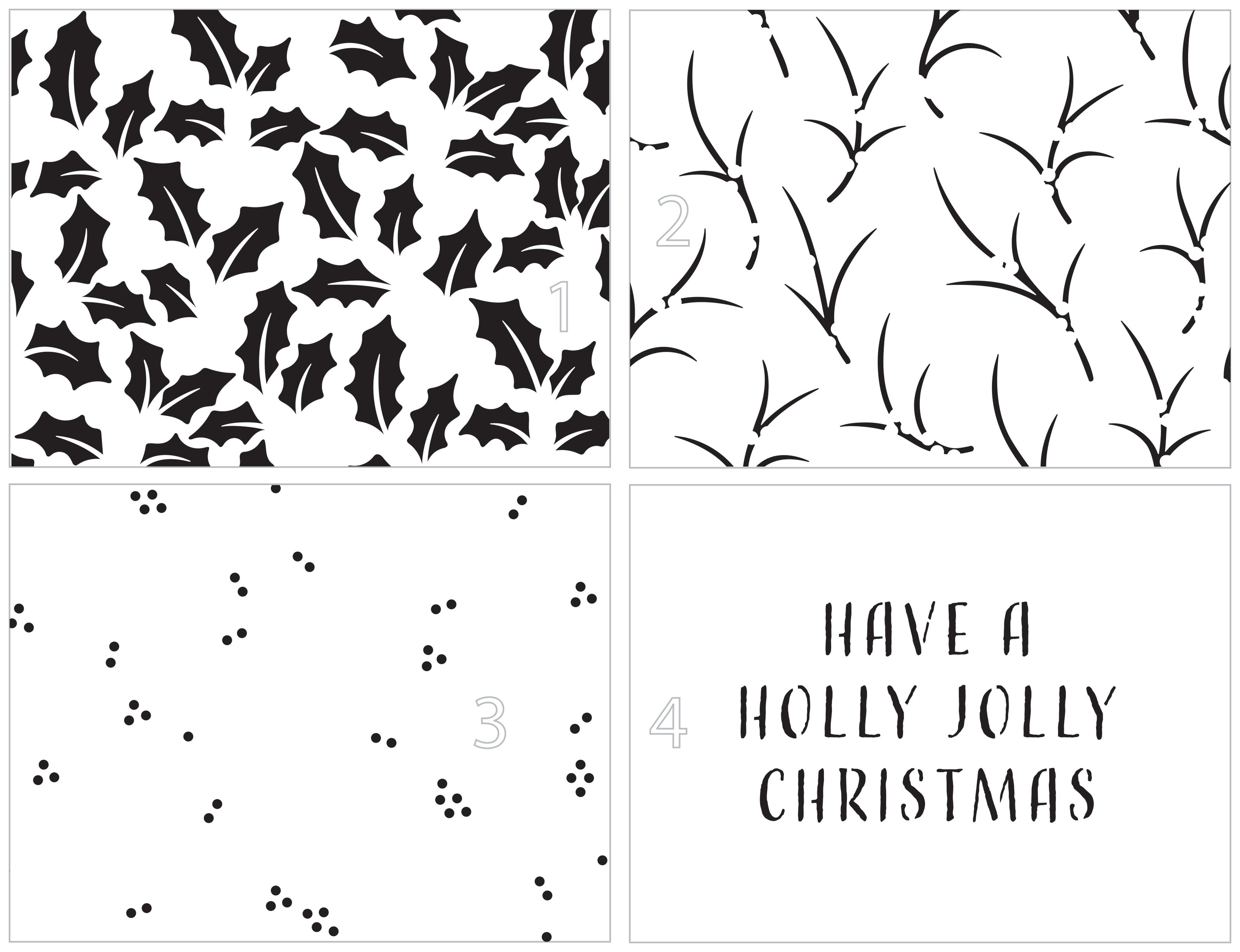 The Crafters Workshop A2 Layered Holly Background