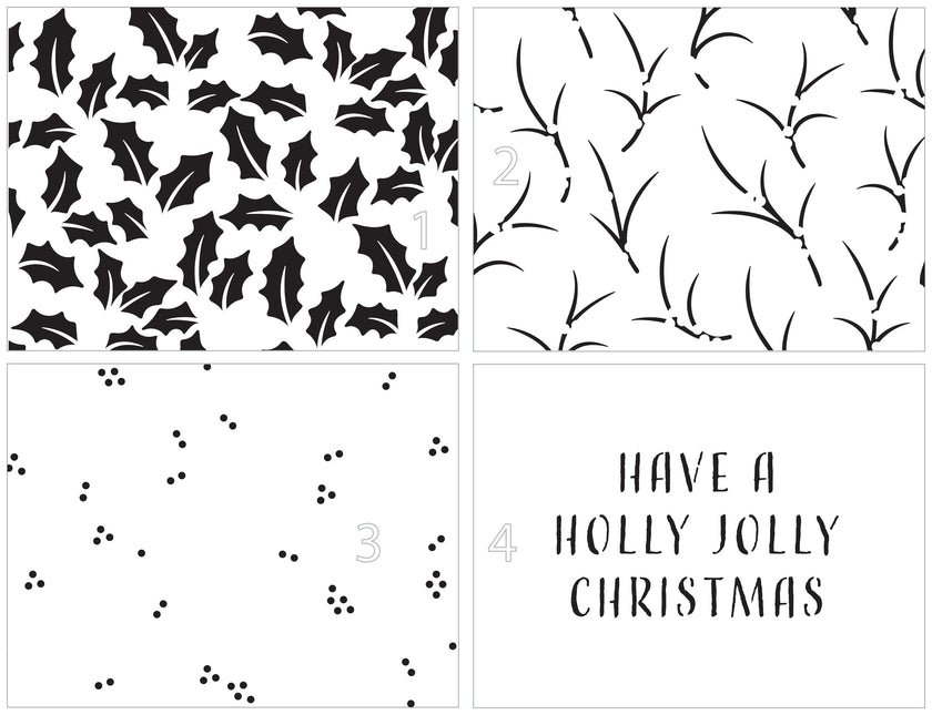 The Crafters Workshop A2 Layered Holly Background