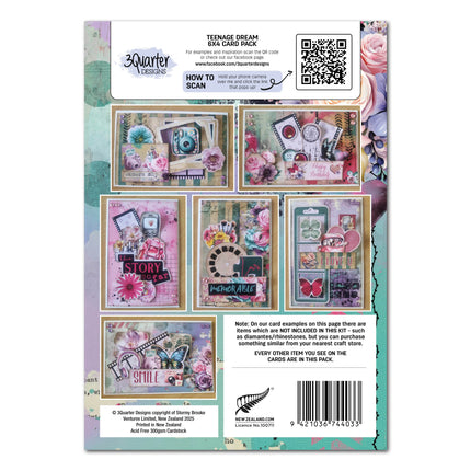 3Quarter Designs Teenage Dream 6x4 Card Pack