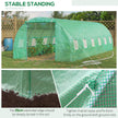 Outsunny Large Walk-in Tunnel Greenhouse: 26.2'x10'x6.7' Steel Frame for Outdoor Garden Plants, Green