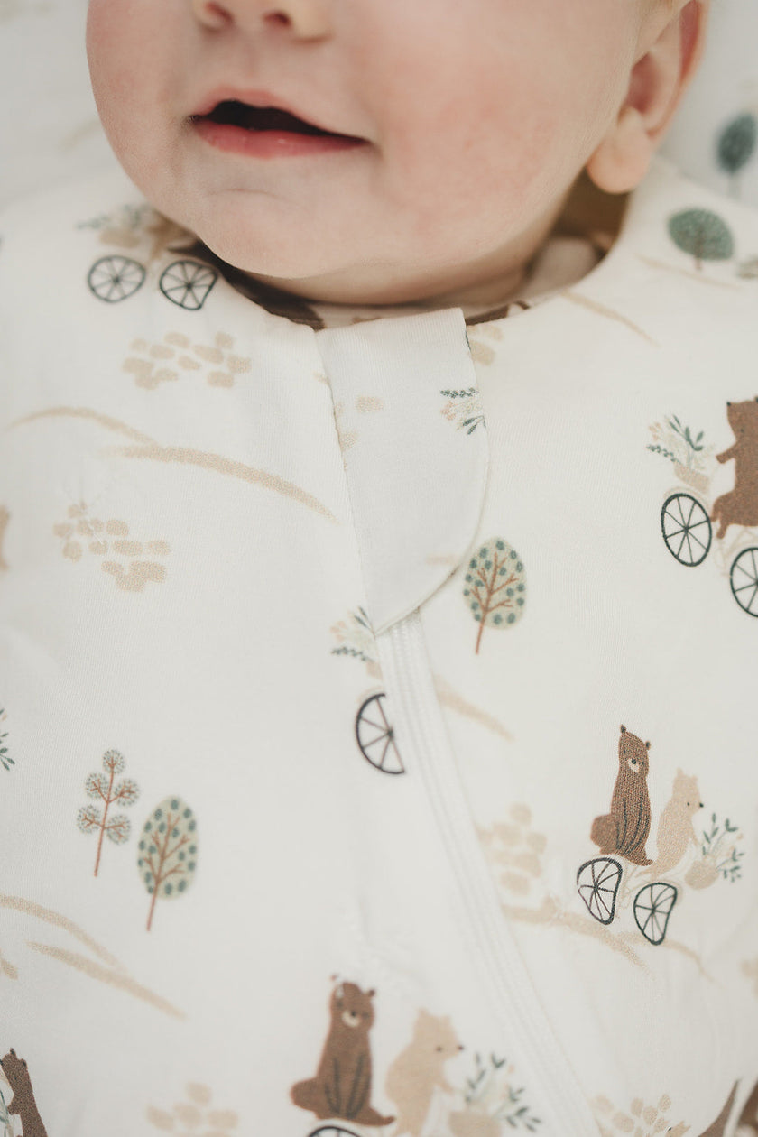 Baby Sleep Sack TENCEL™ 1.0 TOG - Bears on Bikes