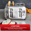 T-FAL TF684D50 Element Stainless Steel 4 Slice Toaster