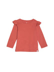 Ruffle Shoulder LS | Dusty Cedar | Rise Little Earthlings