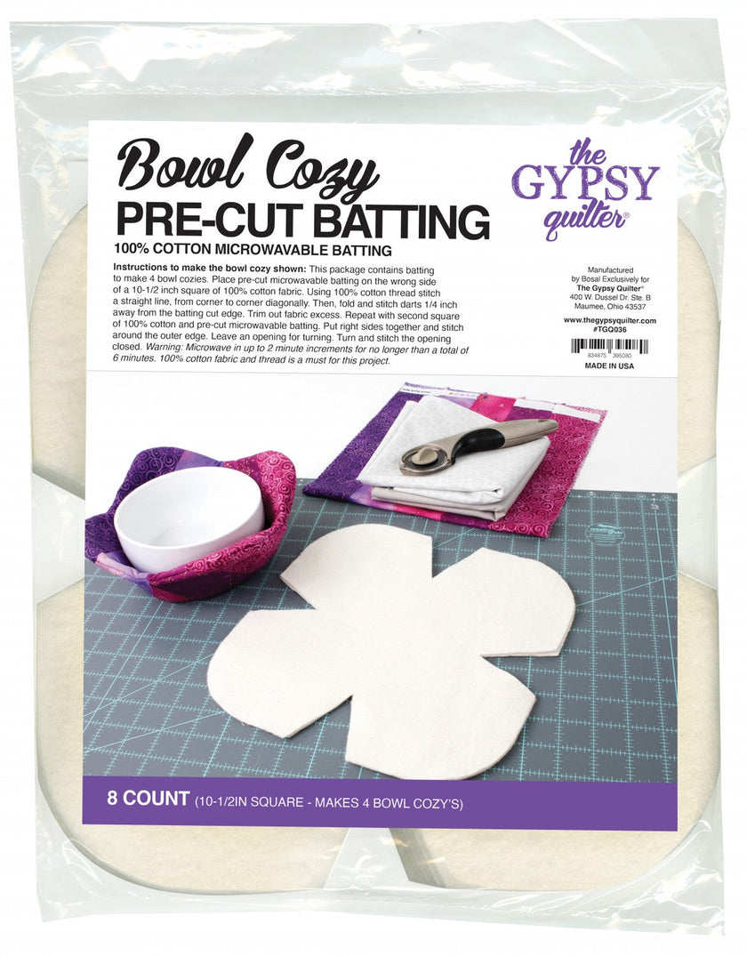 Gypsy Quilter Bowl Cozy Pre-Cut Batting 10 1/2