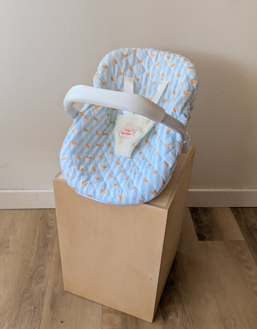 Doll Car Seat - Blue ducky - Tiny Harlow